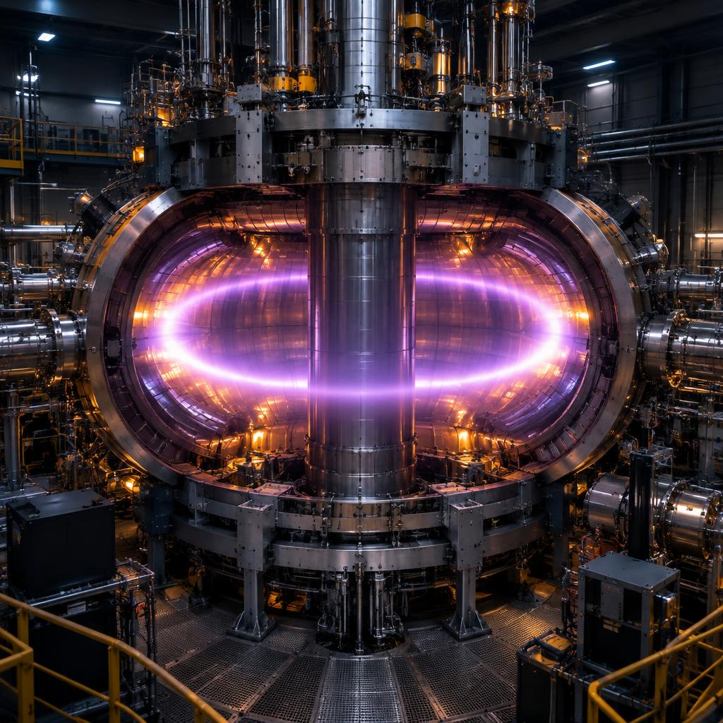 Optical research equipment with a cyan beam traveling through glass lenses